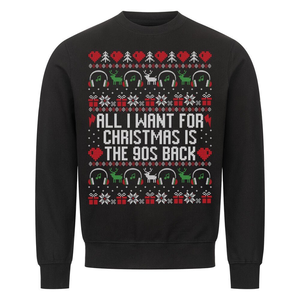 'All I want for christmas is the 90s back' Ugly Pullover - Social Surprise - #geschenk - #vintage
